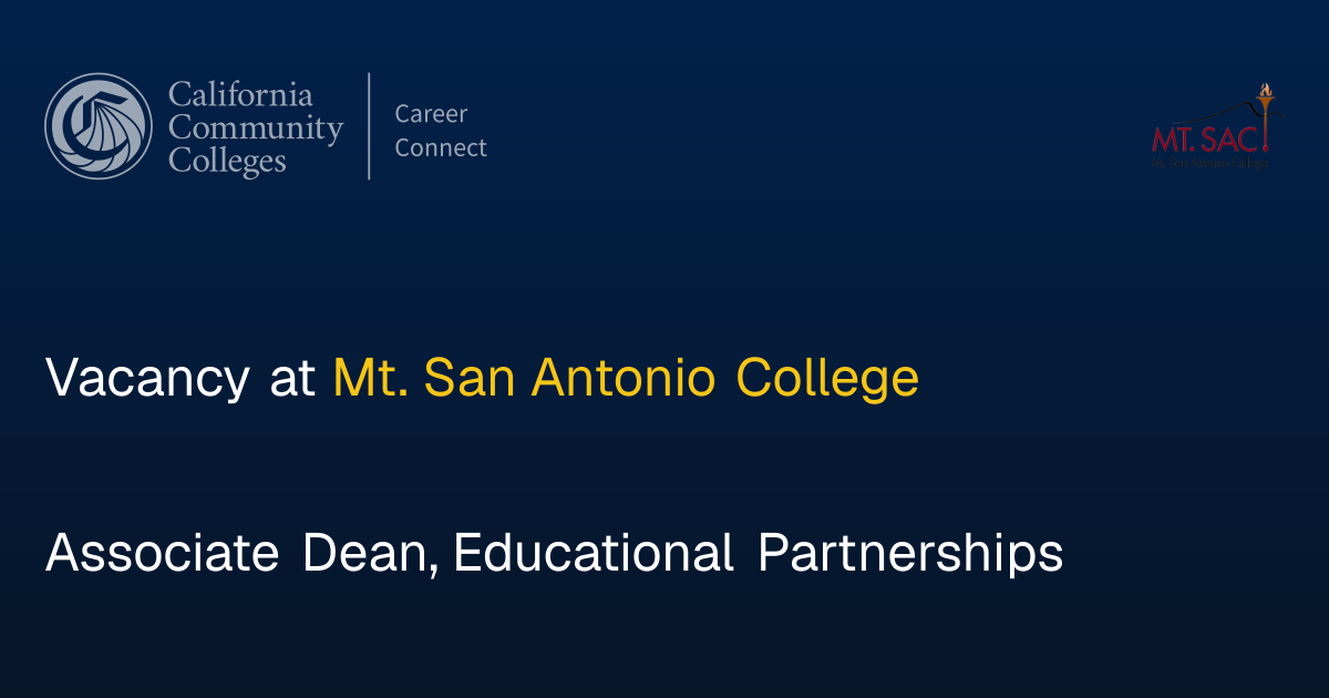 Associate Dean, Educational Partnerships | Community College Career Connect
