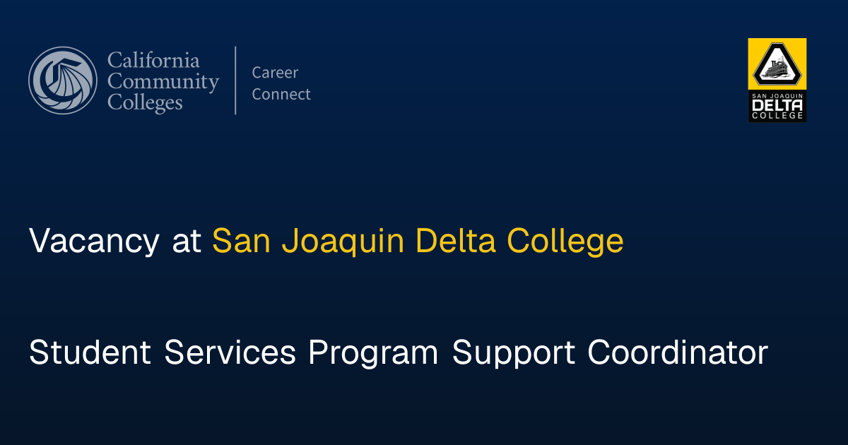 Student Services Program Support Coordinator | Community College Career ...